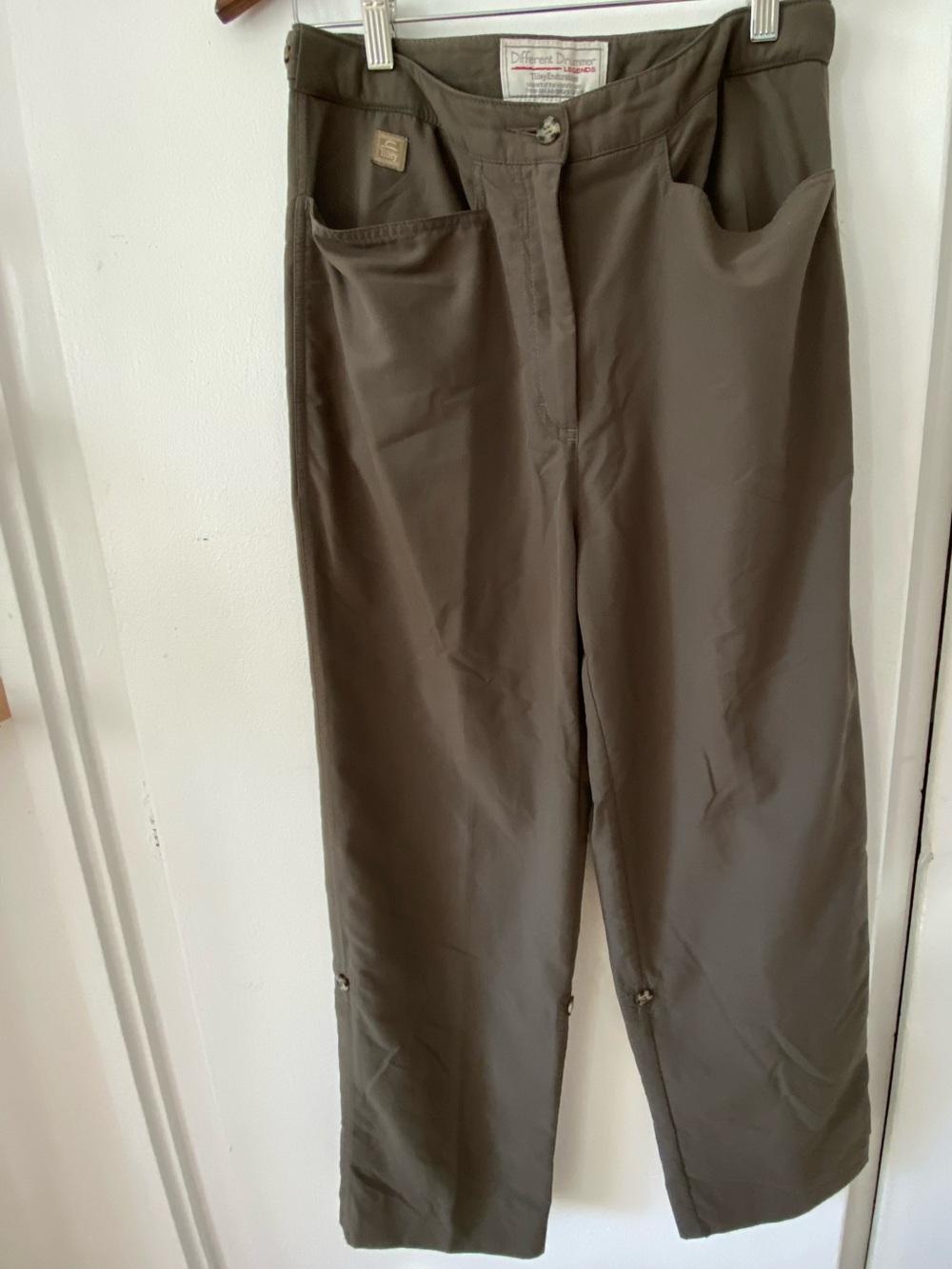 Tilley Endurables Straight-Leg Nylon Dress Pants 6 Olive Khaki Made in Canada